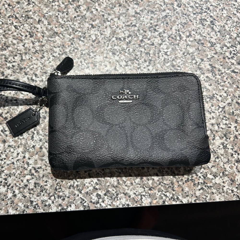 Double Zip Small Coach Clutch